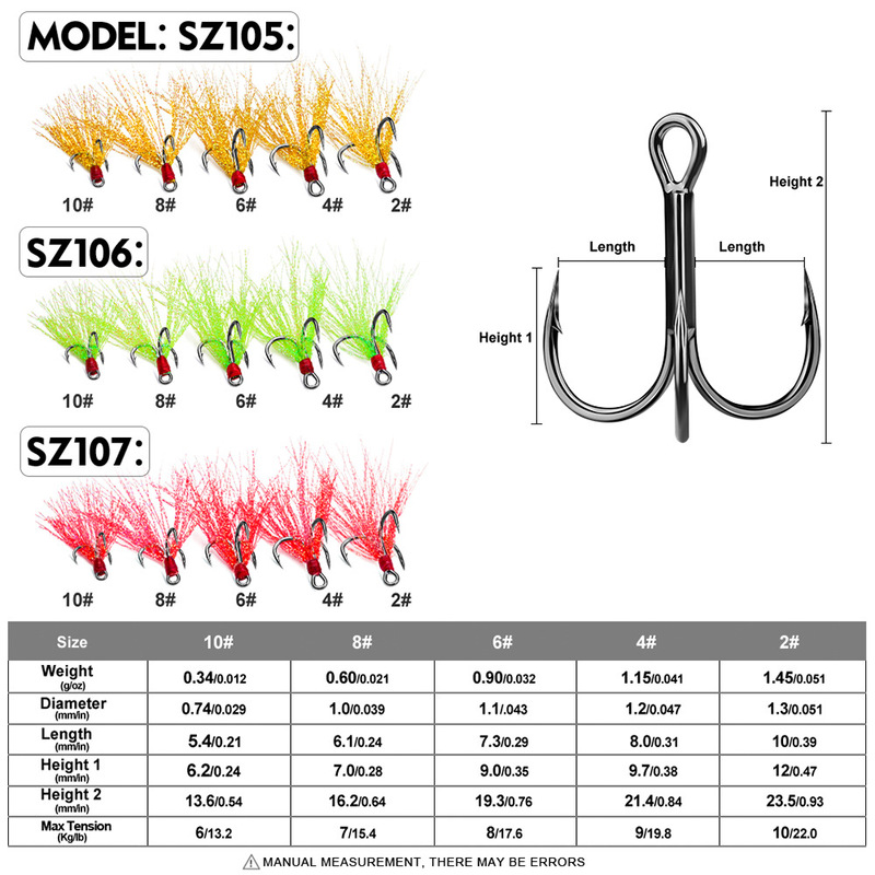 Fishing Boat Anchor - 1pc | Hair-tied three-hook blood trough