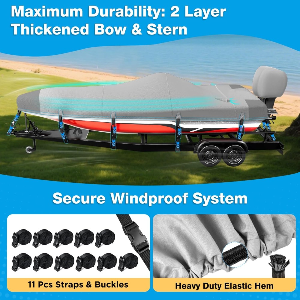 Boat Cover 20-22ft, 1200D Wate – Fishing Boat Cover Bewertung und Preis