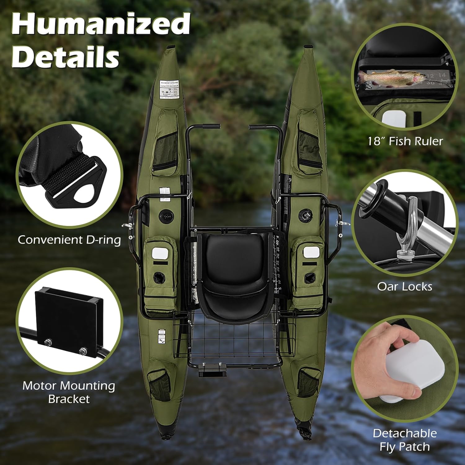 Adult Inflatable Belly Boat wi – Fishing Boat Paddle Bewertung und Preis