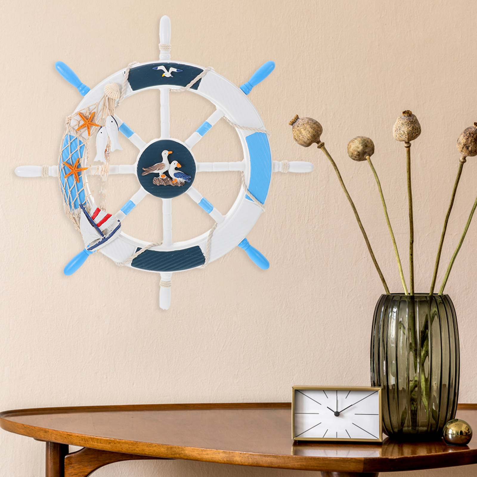 Wooden Nautical Wall Decor Shi – Fishing Boat Steering Wheel Bewertung und Preis
