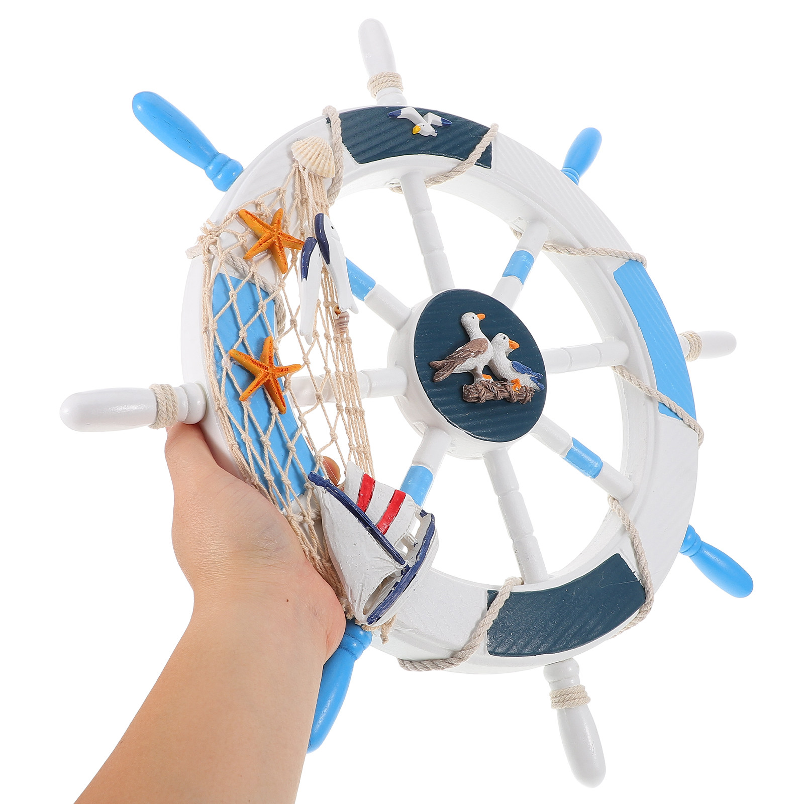 Wooden Nautical Wall Decor Shi – Fishing Boat Steering Wheel Bewertung und Preis