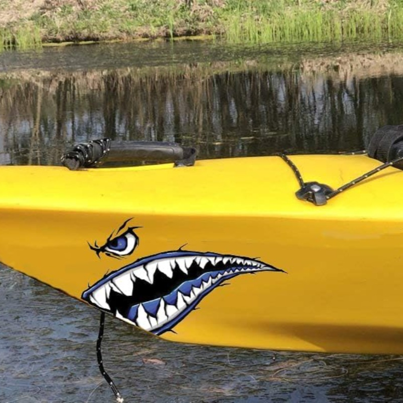 2PCS Shark Teeth Mouth Boat St – Fishing Boat Paddle Bewertung und Preis