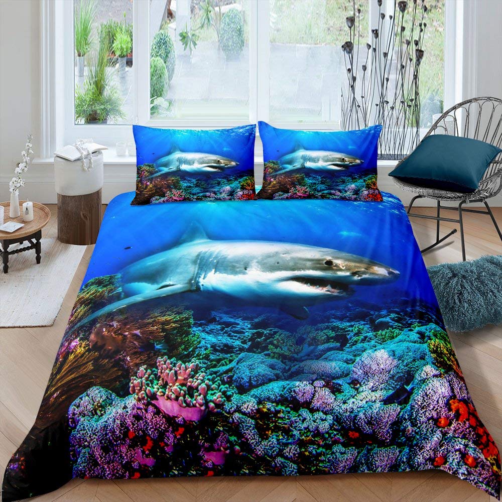 Fish Duvet Cover Set Ocean Bed – Fishing Boat Cover Bewertung und Preis