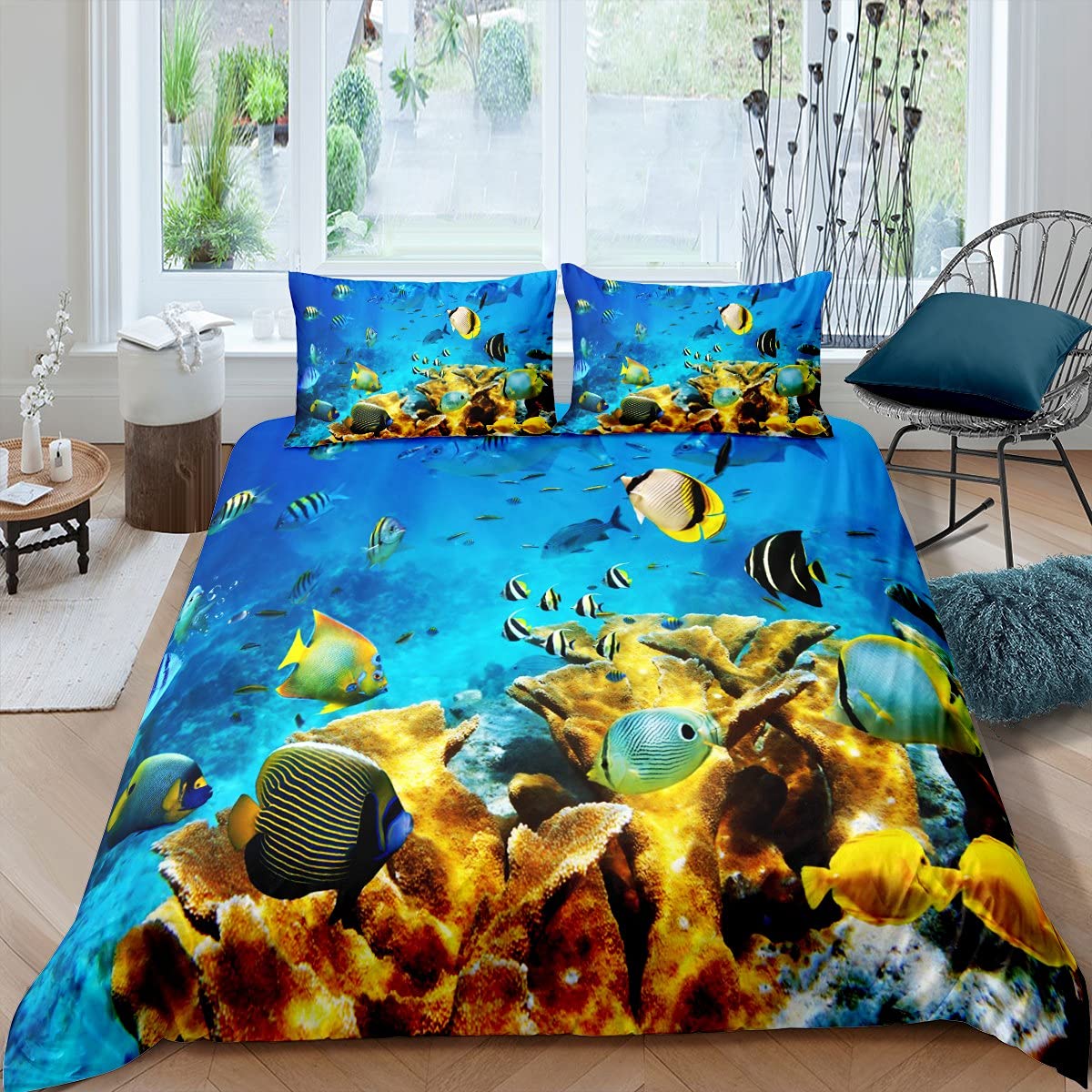 Fish Duvet Cover Set Ocean Bed – Fishing Boat Cover Bewertung und Preis