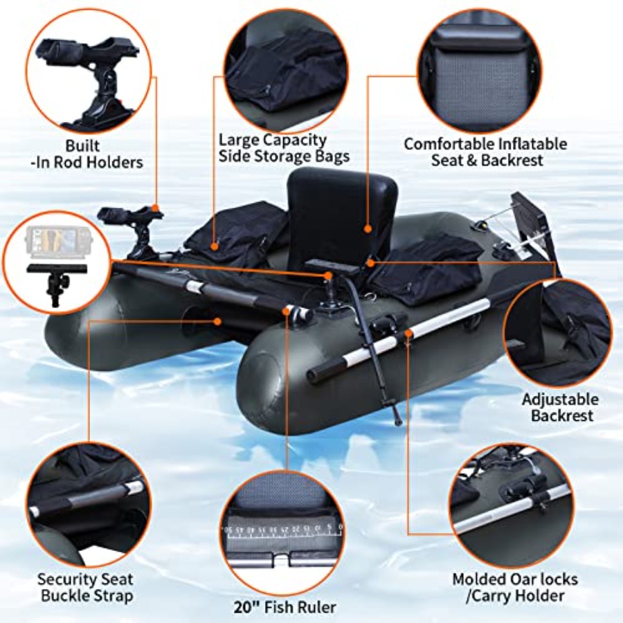 Inflatable Fishing Float Tube  – Fishing Boat Oar Bewertung und Preis
